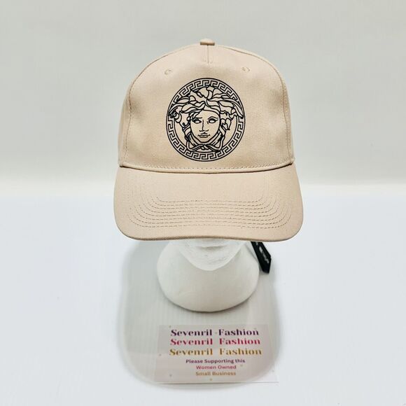 Versace Medusa Logo Men’s Hat Size 57 cm Beige Baseball Cap Adjustable NWT $350 - Picture 3 of 13